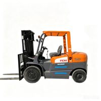 Menjual Forklift Diesel TCM 5 Ton dengan Hydraulic Side Shifter, Mesin Isuzu, Ban Solid, Pengoperasian Duduk, Performa Stabil, Tiga