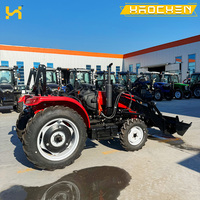 Tracteur agricole diesel 4x4 de 50 CV, 60 CV, 70 CV avec semoir, remorque et rotoculteur