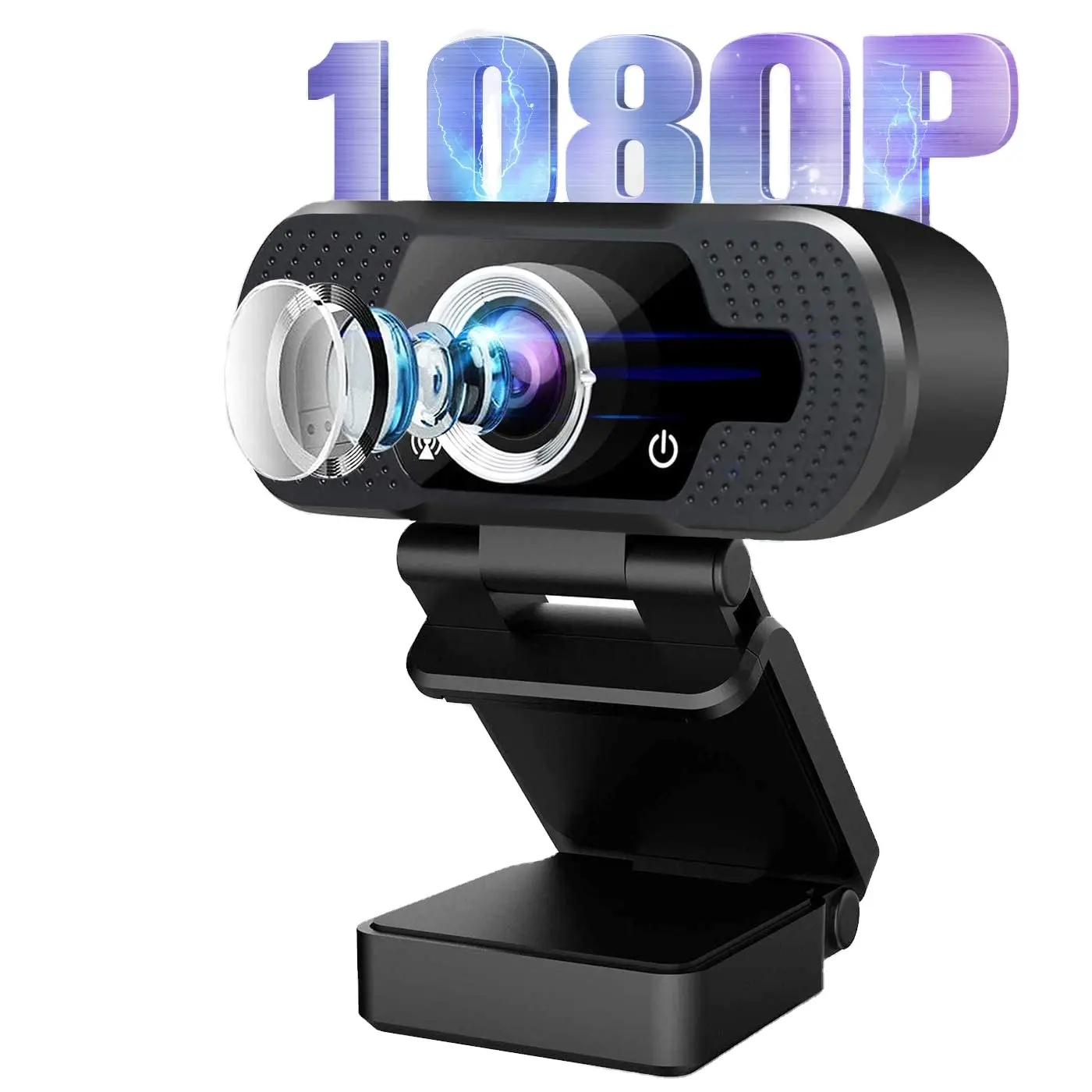 OEM 1080 Windows Hello Flexible Stand Free FHD Streaming Driver USB PC Webcam Autofocus Youtube Chat Full HD Microsoft