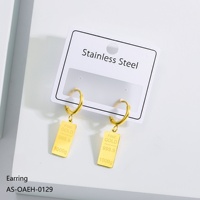 Boucles d'oreilles créoles Sense Simple haut de gamme pour femme, en acier inoxydable 304/316 plaqué or 18 carats, poli miroir, avec zircon
