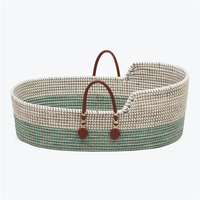 Panier en Crochet fait à la main pour bébé, ceinture de mer pour bébé, sac à couches en coton écologique, panier pliable