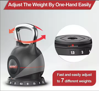 Dinuo - Vente en gros de kettlebell de compétition réglable de 20 kg - 44 lb, poignée antidérapante, base stable pour la maison et la salle de sport commerciale