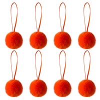 Pompon vert moelleux de 8 cm pour sapin de Noël, boule de fourrure douce, accessoire pour vêtements, chaussures, chapeaux, décoration festive de Noël, artisanat décoratif