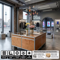 Comptoirs d'exposition multifonctionnels pour bijoux et accessoires, îlots centraux, vitrines, étagères, armoires modulaires