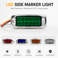 Universelle 12-24V Bernsteinfarbene ABS Chrom-Gehäuse 10-LED Wasserdichte LKW-Anhänger Seitenmarkierungsleuchte mit Stroboskop-Funktion DH-040