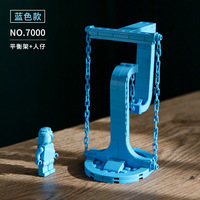 Juego de Bloques de Construcción de Plástico de Partículas Pequeñas, Rompecabezas de Soporte de Viga de Equilibrio de Suspensión Arcoíris, Juguete para Niños