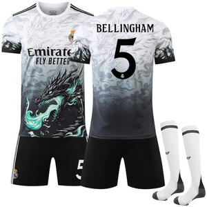 2526 para Conjunto de Uniforme de Fútbol, Edición Especial <span class=keywords><strong>con</strong></span> Patrón de Dragón, 9 Mbappé, 7 <span class=keywords><strong>Cristiano</strong></span> <span class=keywords><strong>Ronaldo</strong></span>, Manga Corta, Transfronterizo - Product Image 4
