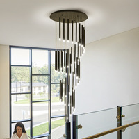 Décoration d'intérieur de style moderne Grand projet Luminaire suspendu pour hôtel Hall d'entrée Villa Escalier Lustre Éclairage