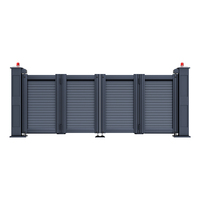 Portail coulissant pliant en aluminium pour entrée principale de patio, design moderne
