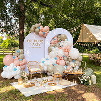 Support de toile de fond en alliage d'aluminium à double couche personnalisable pour cérémonie de mariage, fête, événement, décoration de remise de diplôme