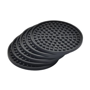 6er-Set Outdoor-Untersetzer, verdickte, rutschfeste, antihaftbeschichtete Untersetzer aus flexiblem Silikon mit Ablagefach - Product Image 4