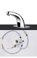 Robinet intelligent à capteur infrarouge automatique avec noyau en céramique et poignée unique en laiton, design moderne pour salle de bain