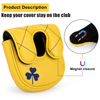 Couvre-chef de putter de maillet de golf brodé de conception OEM Couvre-chef de club de golf personnalisé Couvre-chef de golf en cuir PU