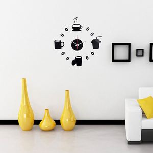 3D Acrylic <b>Wall</b> <b>Clock</b> DIY Coffee Cup Frameless Mute Digital <b>Clock</b> <b>Wall</b> Sticker for Living Room <b>Kitchen</b> Restaurant Decoration - Product Image 2