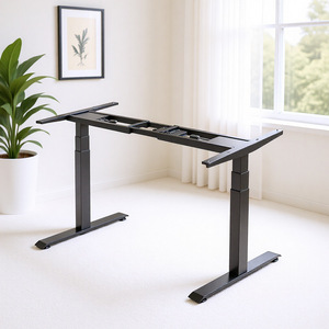 โต๊ะคอมพิวเตอร์ปรับระดับความสูงได้ด้วยระบบไฟฟ้า มอเตอร์คู่ ขาโลหะ ติดตั้งง่าย รุ่น C เคลือบสีฝุ่น โต๊ะปรับระดับได้สำหรับยืนทำงาน - Product Image 1