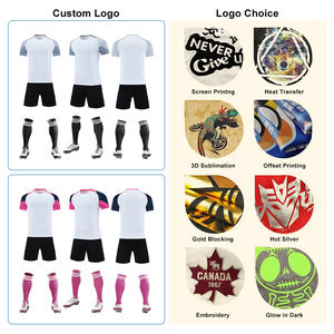 Conjunto de Camiseta de Fútbol Transpirable Personalizada OEM para Verano, Uniforme con Estampado Digital para Adultos, Cuello Redondo Clásico, 100% Poliéster de Secado Rápido - Product Image 5