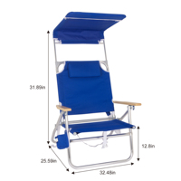 Chaise de plage pliable légère et moderne en aluminium pour l'extérieur, idéale pour le parc