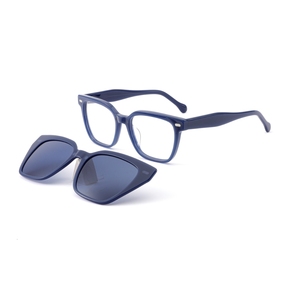 Lunettes de soleil polarisées à clipser en acétate UV400 légères anti-radiation confortables style œil de chat - Product Image 1