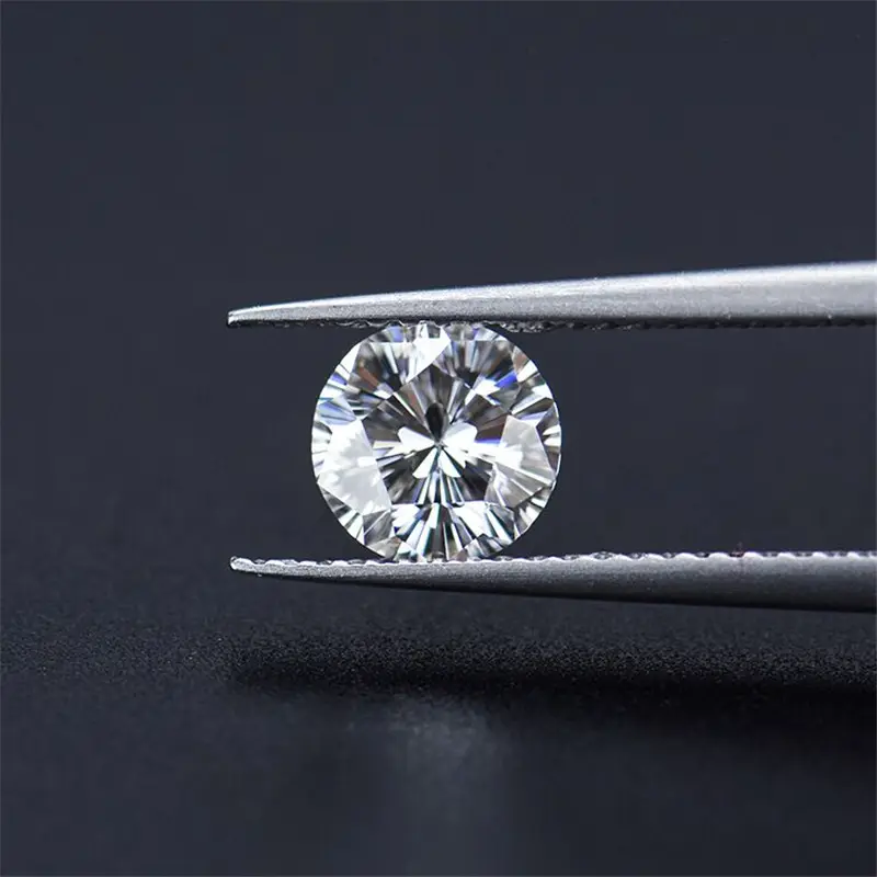 Moissanite Longgar Warna D 0.5-5 Karat Tes Berlian Bunga Sakura Bulat Cemerlang untuk Cincin Pernikahan Pesta Pembuatan Perhiasan