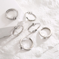 SSeeSY joyas anillos lettre personnalisé mode bijoux en or plaqué cuivre non terni zircon anneau réglable