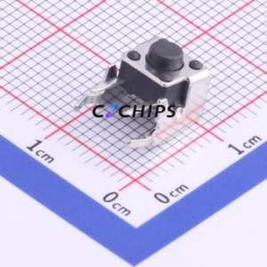 TS665ZJ Tactile Switch Through hole Component (THT) Switch Single Pole Single Throw Round Button 2.5N Right Angle Insert - Product Image 1
