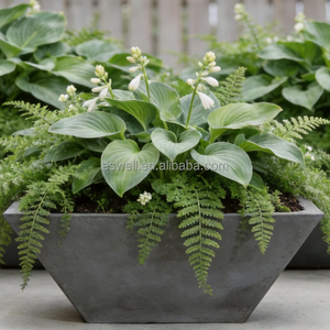 Jardinières carrées trapézoïdales de 45 cm pour l'extérieur, pots décoratifs pour projets de plantation - Product Image 5