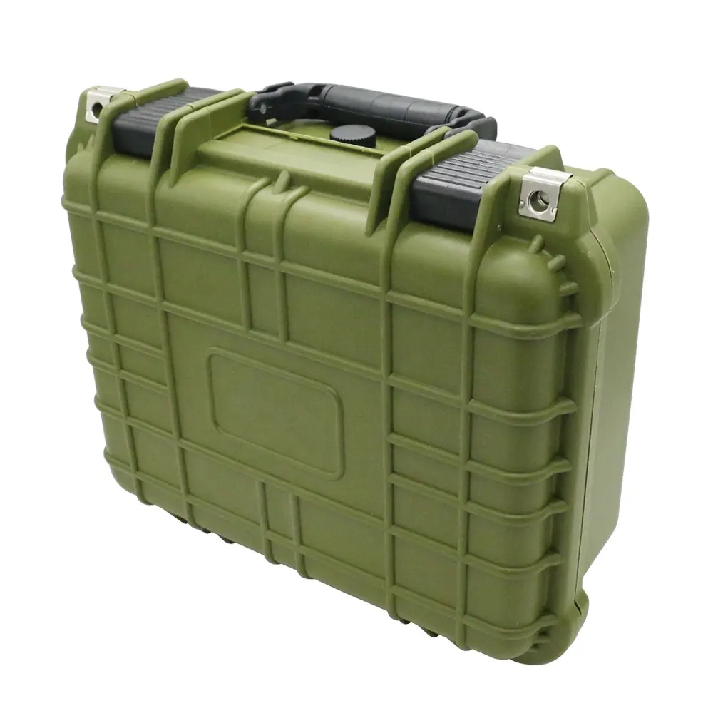 Grün/Schwarz versiegelt tragbares elektronisches hartes wasserdichtes Kunststoff-Werkzeuggehäuse 339 * 295 * 152 mm