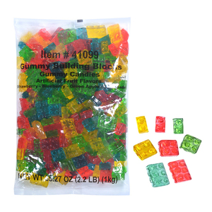 Amos 4D Building Block Gum Block 3D Sweet Cluster Candy Bulk Soft Jelly Hotdog Sour <strong>Gummy</strong> Candy Confectionery - Product Image 2