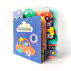 Libro de Cartón de Estilo Nuevo, Impresión de Libros Ilustrados en Inglés para Bebés de 0 a 3 Años, Libro de Táctil para Bebés con Imágenes de <span class=keywords><strong>Vehículos</strong></span> - Product Image 6
