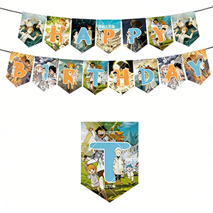 Juego <span class=keywords><strong>de</strong></span> Artículos para Fiesta <span class=keywords><strong>de</strong></span> The Promised Neverland, Decoraciones para Fiesta, Pancarta, Globos, Adornos para Cupcakes, Artículos para Fiesta <span class=keywords><strong>de</strong></span> Fans del Anime - Product Image 2