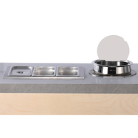 Matériel de restauration commerciale sur mesure OEM, bain-marie électrique encastrable en acier inoxydable 1300W pour buffet