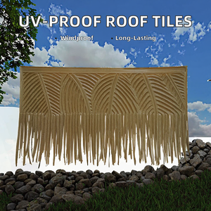 Azulejo de techo liso de <span class=keywords><strong>Palma</strong></span> Artificial tradicional ignífugo resistente al calor para hoteles casas edificios pizarra terracota aluminio - Product Image 6