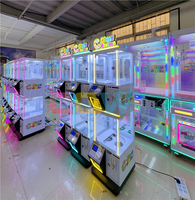 Machine de jeu à pince commerciale à monnayeur, modèle 'Clip and Win', prix USA pour salles d'enfants et entreprises de jeux d'arcade
