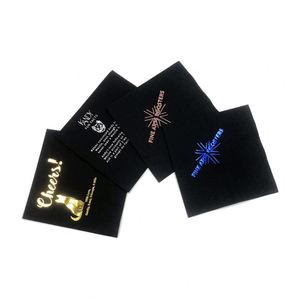 Serviettes de table jetables personnalisées pour restaurant et fête, avec logo imprimé en couleur et estampage à chaud sur papier - Product Image 2