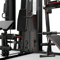 Machine de musculation multifonctionnelle 3 stations robuste pour entraînement complet du corps à domicile