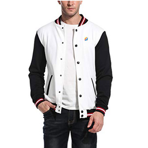 2026 Formula1 Industries Men's Varsity Jacket White Color Black Sleeves 100% <b>Wool</b> Waterproof Reversible Fleece Lining Winter - Product Image 1