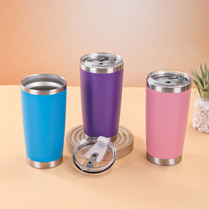 Custom Logo 20oz Stainless Steel Eco-friendly Travel Mug Portable Insulated Vacuum Tumbler Straw Solid Flask Design 6-12hr