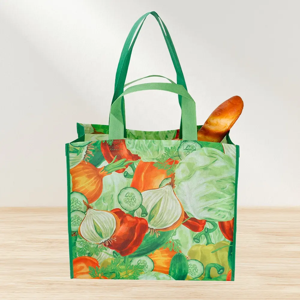 OEM/ODM ECO friendly Reusable RPET Non Woven Tote Bags With Custom Printed Logo