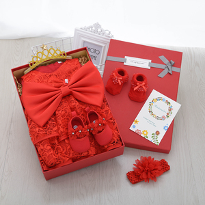 Maimit Newborn Princess Skirt Baby Gift <b>Box</b> Set Gift High-end Baby Hundred Day <b>Clothes</b> Female Full Moon Clothing - Product Image 4