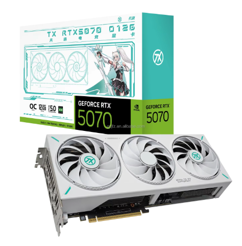 New TX RTX5070 12GB GDDR7 OC MXM Gaming Desktop with Fan Cooler PCI Express 4.0 16X RTX 5070 White GPU Video Card