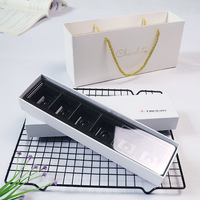 Emballage cadeau de luxe en papier rigide avec fermeture magnétique, logo personnalisé, écologique, de qualité alimentaire, pour truffes de Dubaï, avec ruban
