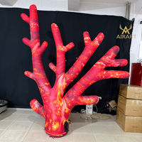 Ornement de corail rouge gonflable personnalisé, ballon gonflable en herbe marine pour la décoration