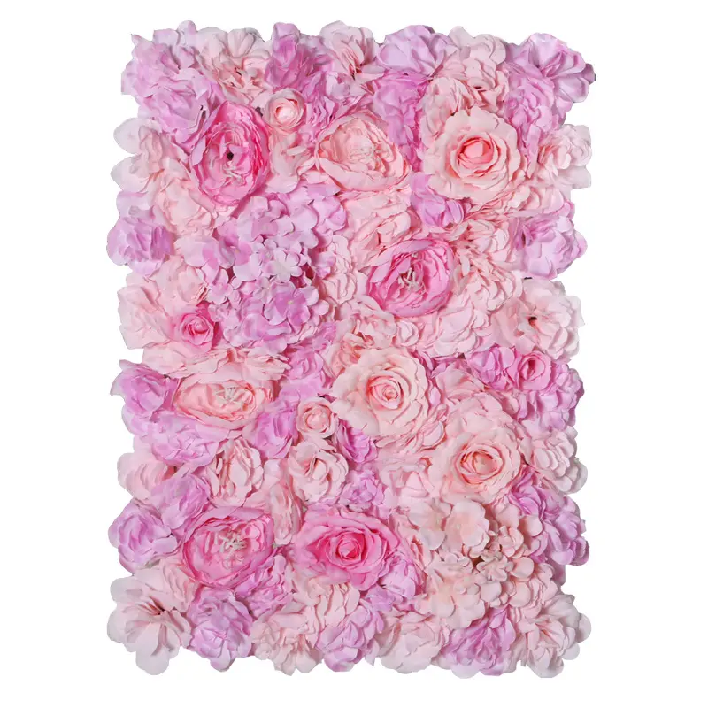 2024 מכירה חמה פופולרית קישוט חתונה ורוד יפה קיר פרח מלאכותי משי לבמה