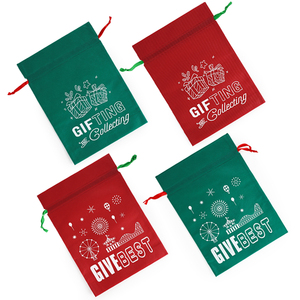 Wholesale High Quality Non-Woven Drawstring <strong>Bags</strong> Cartoon Pattern <strong>Christmas</strong> Gift From China Manufacturer - Product Image 3