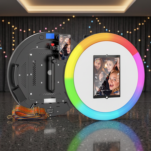บูธถ่ายภาพพกพาสำหรับ iPad รุ่นใหม่ พร้อมไฟวงแหวน LED สำหรับงานแต่งงานและงานปาร์ตี้ สหรัฐอเมริกา - Product Image 3