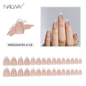 Faux ongles en acrylique de haute qualité, 30 pièces, effet œil de chat brillant, pointes d'ongles artificielles françaises, ongles à presser - Product Image 5