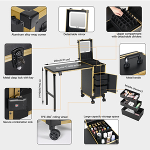<span class=keywords><strong>OBOX</strong></span> OEM/ODM Offre Spéciale grand stockage professionnel ongles lampe de table lumière LED manucure bureau avec espace pour vernis à ongles Salon - Product Image 4
