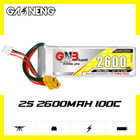 Pabrik Baterai GNB GAONENG Penjualan Langsung 2600mAh 2S 7.4V 100C Dengan Colokan XT60 Paket Lunak Baterai LiPo Kustom untuk Mobil RC dan Drone