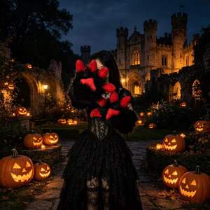 Gants en forme de patte d'ours noirs et rouges, taille unique, costume d'animal en peluche, accessoires de spectacle pour Halloween - Product Image 2