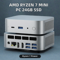 Nouveau Mini PC AMD Ryzen 7 7735H 2026, Windows 11 Pro, 24 Go LPDDR5, SSD NVMe PCIe 1 To, Mini-PC pour usage professionnel 3 ans